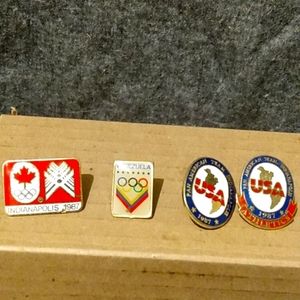 Olympic's hat pins. 4 1987 lot
